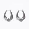 METROPOLIS TWISTED HOOP EARRINGS