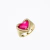 WHITNEY GEMSTONE HEART SIGNET RING