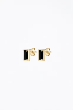 DIANA GEMSTONE STUDS BLACK ONYX