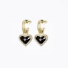 WHITNEY GEMSTONE HEART EARRINGS