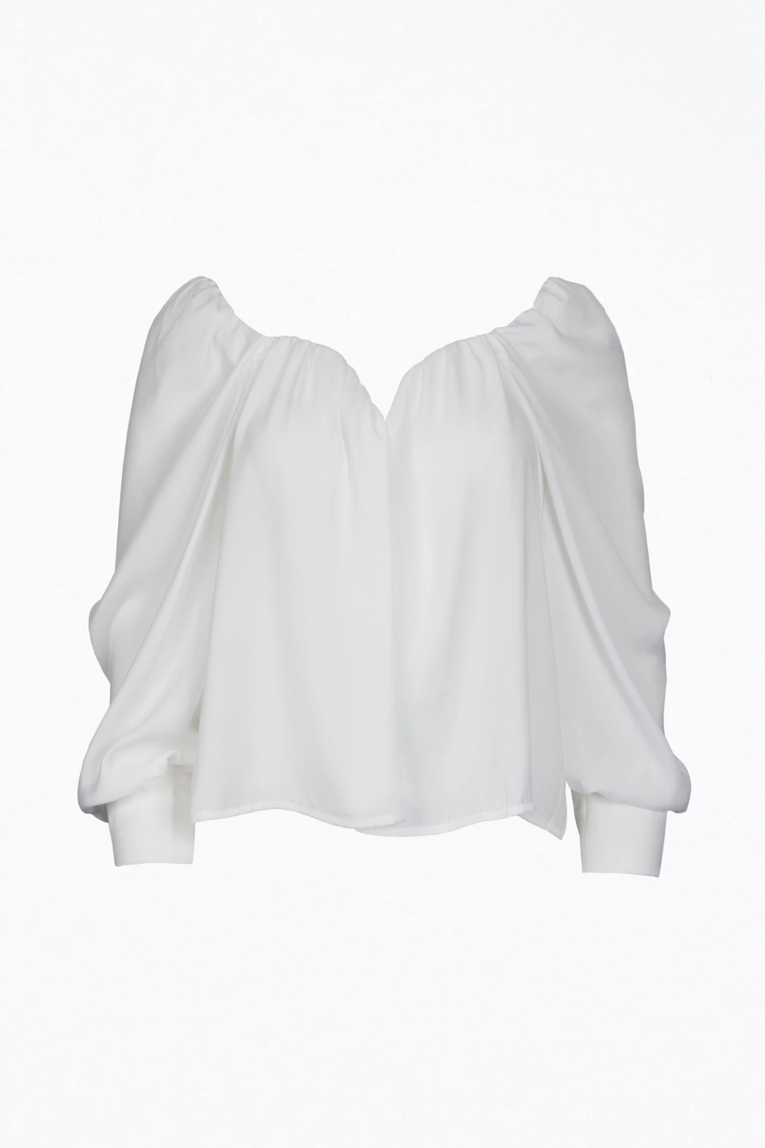 SERENA GATHERED MATTE-CADY BLOUSE 1 SERENA GATHERED MATTE-CADY BLOUSE