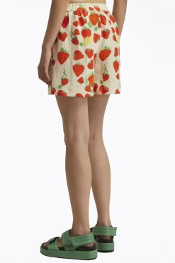 STRAWBERRY-PRINT LINEN-BLEND SHORTS -Varley Store q4 68051d9d d77a 4ddc a479 3c98dab32143