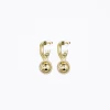 HARDWARE CHARM HOOP EARRINGS