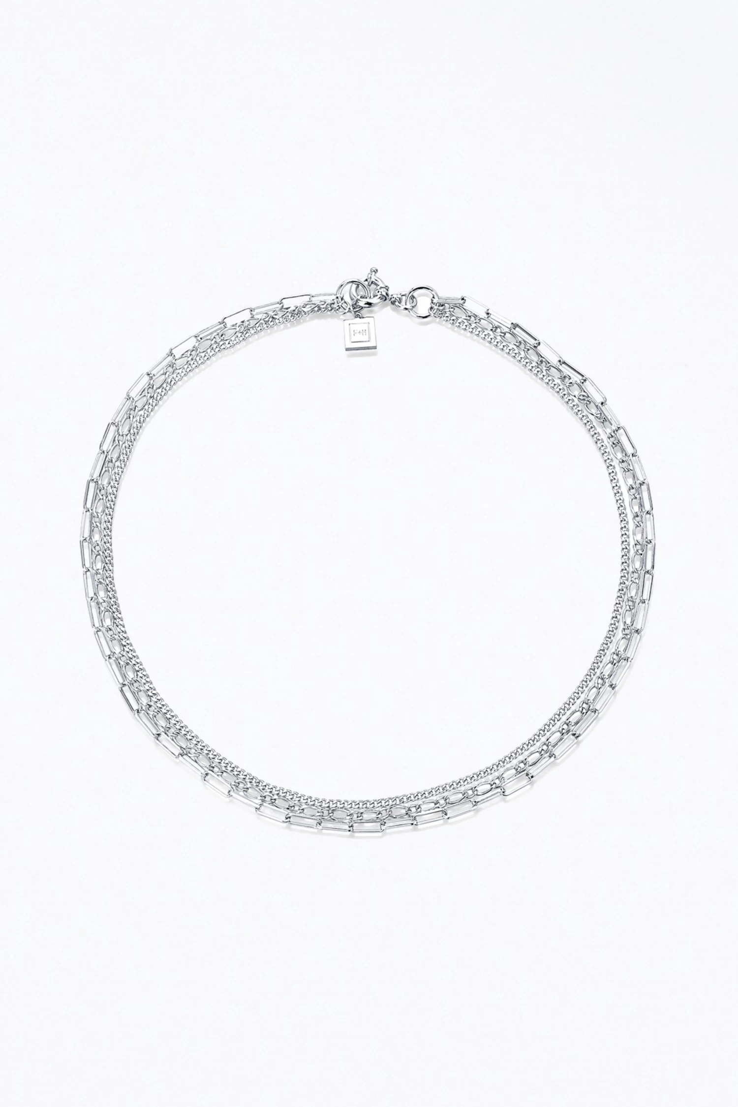 WARRANT TRIPLE CHAIN NECKLACE 1 WARRANT TRIPLE CHAIN NECKLACE