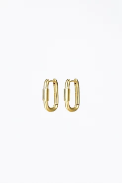 DISENGAGE SMALL LINK HOOP EARRINGS