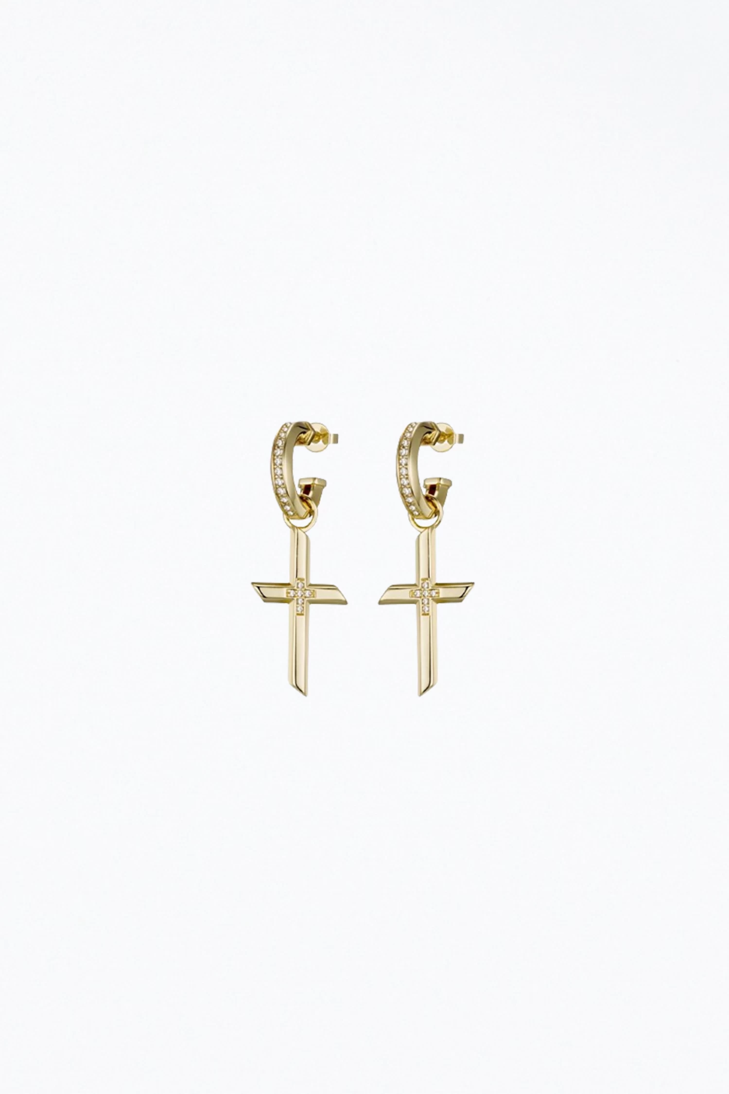FREEDOM CROSS CHARM EARRINGS 1 FREEDOM CROSS CHARM EARRINGS