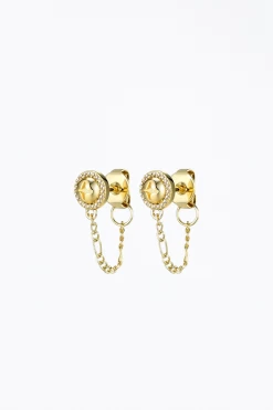 MINI HARDWARE CHAIN STUD EARRINGS