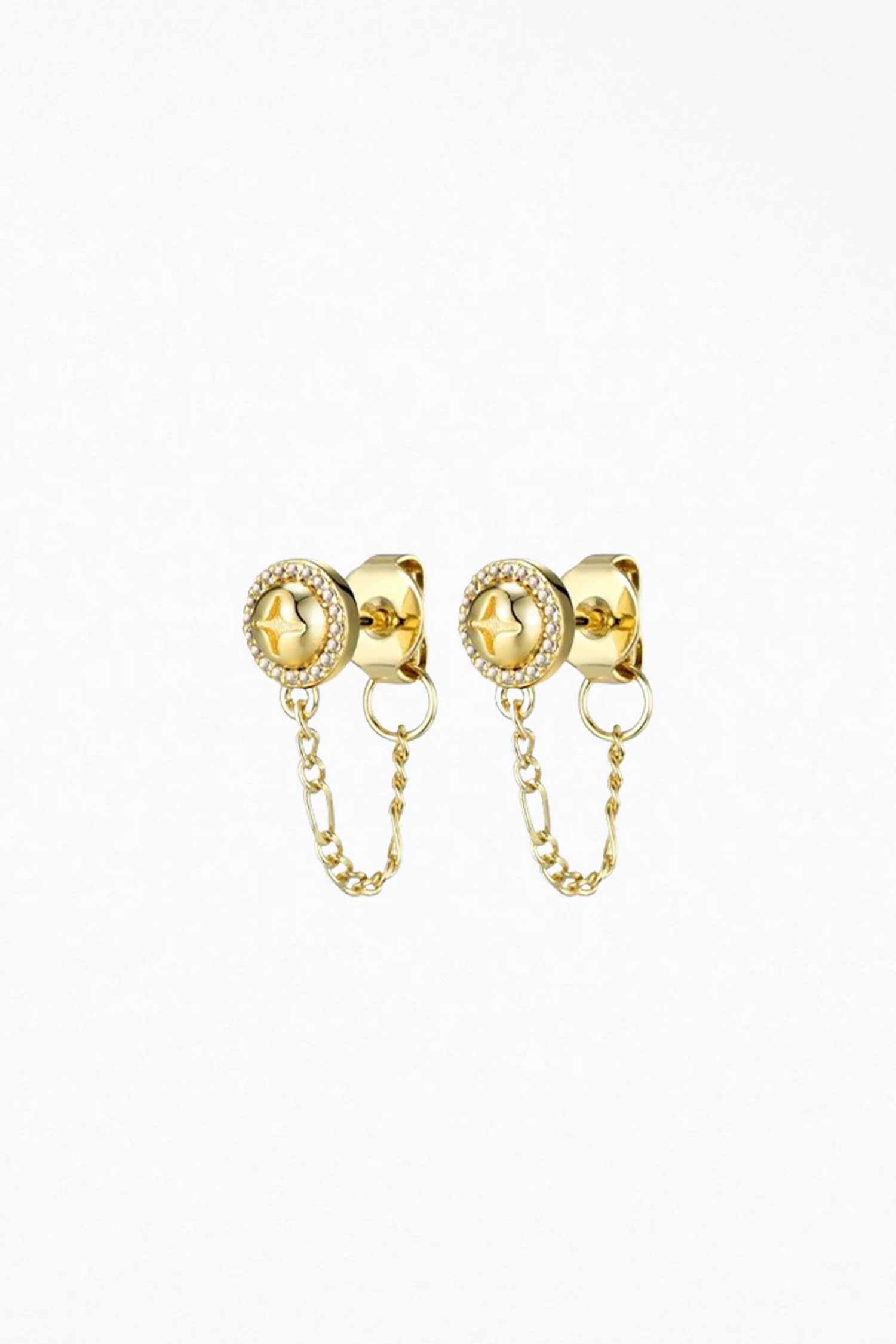 MINI HARDWARE CHAIN STUD EARRINGS 1 MINI HARDWARE CHAIN STUD EARRINGS