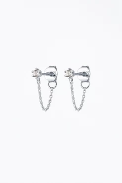 PLANT GEMSTONE CHAIN STUD