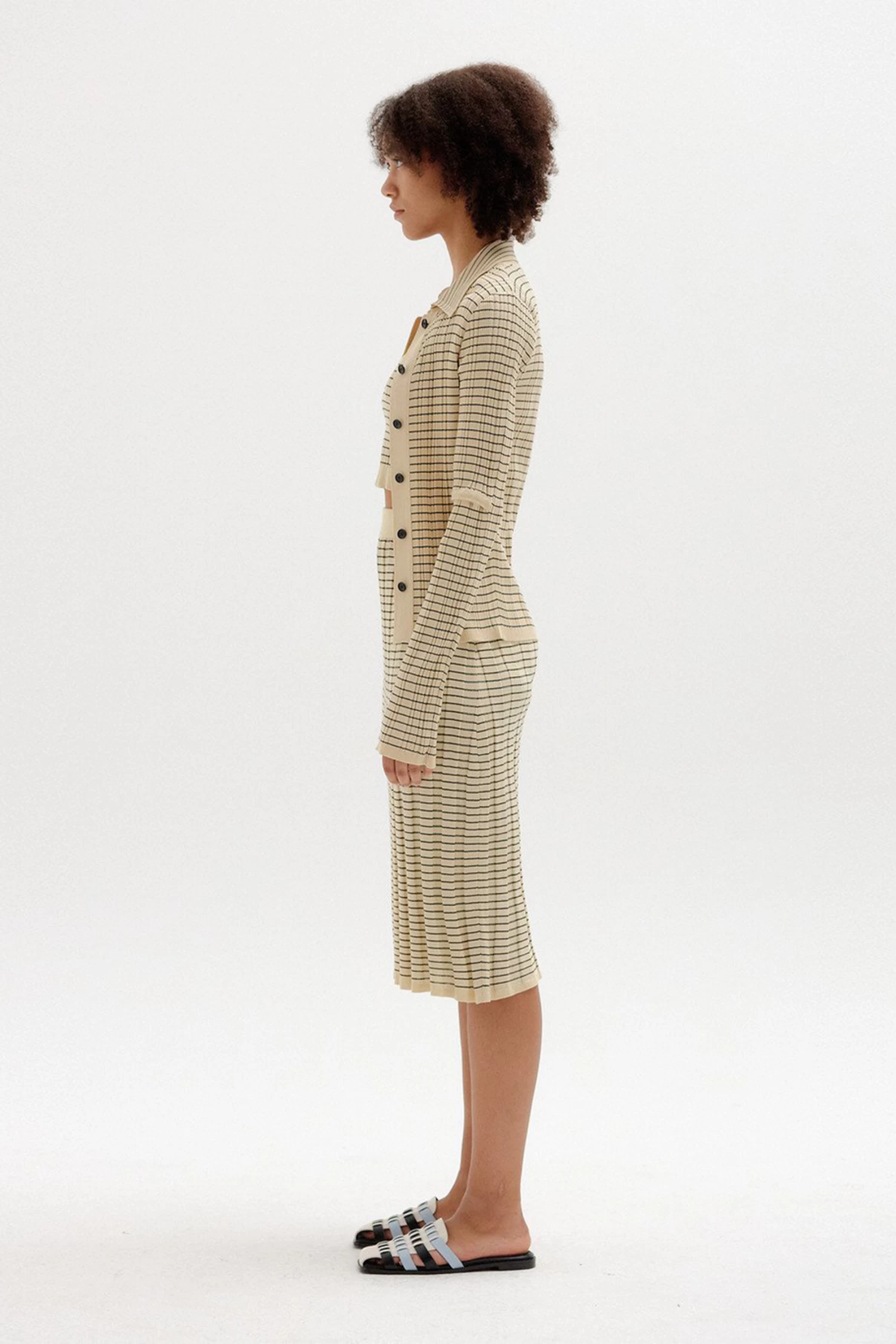 SINKY RIBBED KNIT CARDIGAN 6 SINKY RIBBED KNIT CARDIGAN - Image 6