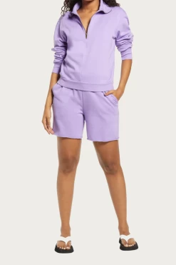 CANON COTTON-BLEND HALF-ZIP SWEATSHIRT -Varley Store q6 dc99474e 014e 4dec 9fb2 2aae49ee41b0